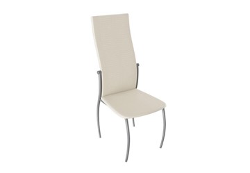 Обеденный стул Комфорт-М, цвет Эмаль Бриллиант, Бежевый Аллигатор к/з 218 (белый перламутр) в Норильске