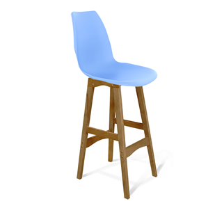 Барный стул SHT-ST29/S65 (голубой pan 278/светлый орех) в Норильске