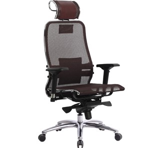 Кресло компьютерное Метта Samurai S-3.04, темно-бордовый в Норильске