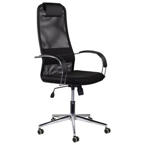 Компьютерное кресло Brabix Premium Pilot EX-610 CH (хром, ткань-сетка, черное) 532417 в Норильске