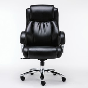 Кресло компьютерное Brabix Premium Status HD-003 (рециклированная кожа, хром, черное) 531821 в Красноярске