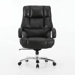 Кресло офисное Brabix Premium Bomer HD-007 (рециклированная кожа, хром, черное) 531939 в Норильске