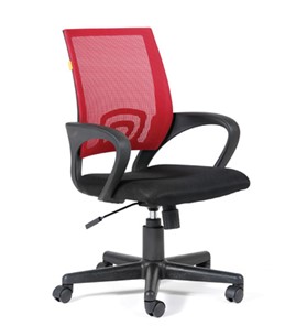 Кресло компьютерное CHAIRMAN 696 black Сетчатый акрил DW69 красный в Норильске