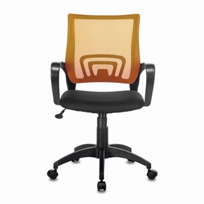 Кресло офисное Brabix Fly MG-396 (с подлокотниками, сетка, оранжевое/черное) 532084 в Норильске