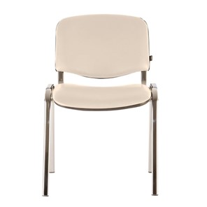 Офисный стул Brabix Iso CF-001 (хромированный каркас, кожзам бежевый) 531425 в Норильске