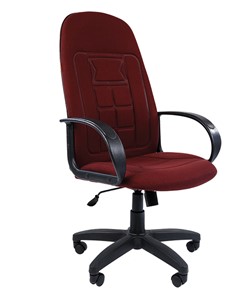 Офисное кресло CHAIRMAN 727 ткань ст., цвет бордо в Красноярске