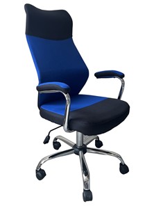 Кресло компьютерное C168 черный/синий в Красноярске