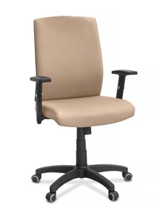 Кресло для руководителя Alfa A/MK/1D, ткань Bahama / бежевая в Норильске
