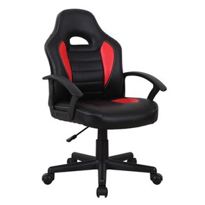 Кресло компьютерное BRABIX "Spark GM-201", экокожа, черное/красное, 532503 в Норильске