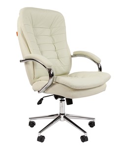 Компьютерное кресло CHAIRMAN 795 кожа, цвет белый в Норильске