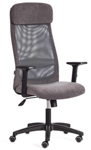 Кресло PROFIT PLT флок/ткань, серый, 29/W-12, арт.20537 в Красноярске
