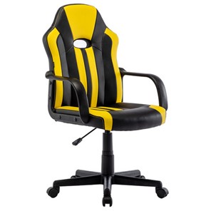 Офисное кресло RABIX "Stripe GM-202", экокожа, черное/желтое, 532510 в Красноярске