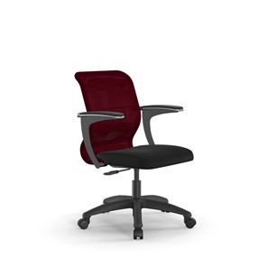 Офисное кресло SU-M-4/подл.160/осн.005 бордовый/черный в Норильске