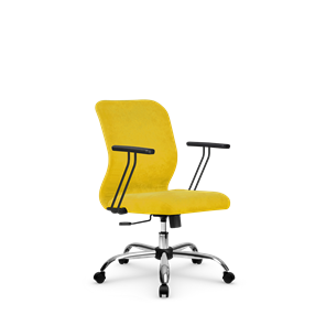 Кресло офисное SU-Mr-4/подл.109/осн.003  желтый в Норильске