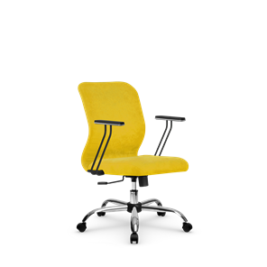 Кресло офисное SU-Mr-4/подл.110/осн.003 желтый в Норильске