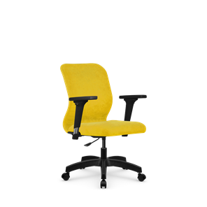 Кресло компьютерное SU-Mr-4/подл.200/осн.005 желтый в Норильске
