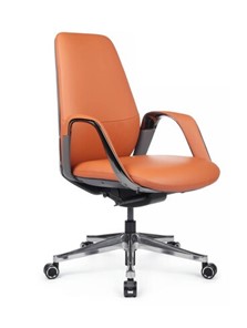 Кресло в офис Napoli-M (YZPN-YR021), Оранжевая кожа/Серая кожа в Красноярске