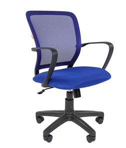 Кресло CHAIRMAN 698 black TW-05, ткань, цвет синий в Норильске