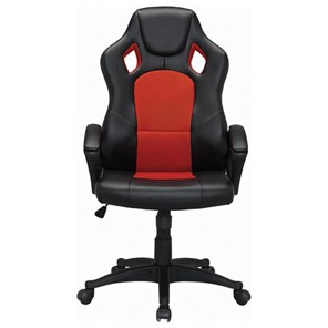 Кресло Brabix Rider EX-544 (экокожа черная/ткань красная) 531583 в Красноярске