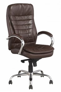 Компьютерное кресло J 9031-1 экокожа /хром, коричневый в Норильске
