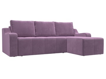 Угловой диван для гостиной Элида, Сиреневый (микровельвет) в Норильске