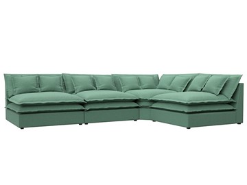 Угловой диван Лига-040, Амур зеленый (рогожка) в Норильске