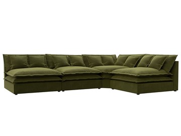 Угловой диван Лига-040, Зеленый (микровельвет) в Норильске
