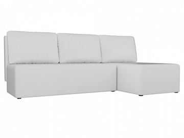 Угловой раскладной диван Поло, Белый (экокожа) в Норильске