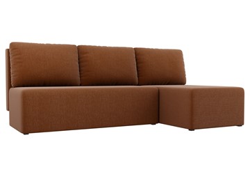 Угловой раскладной диван Поло, Коричневый (рогожка) в Норильске