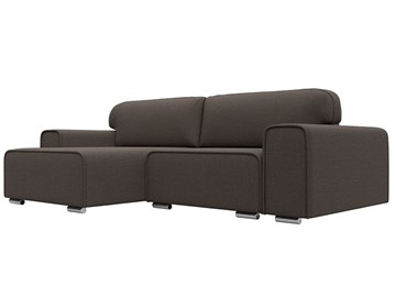 Угловой диван с оттоманкой Лига-029, Амур коричневый (Рогожка) в Норильске