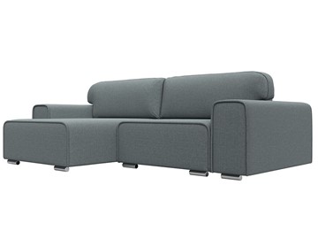 Угловой диван с оттоманкой Лига-029, Амур серый (Рогожка) в Норильске
