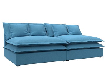 Прямой диван Лига-040, Амур голубой (рогожка) в Норильске