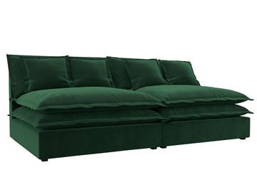 Прямой диван Лига-040, Зеленый (Велюр) в Норильске