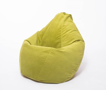 Кресло-мешок Груша малое, велюр однотон, травянное в Норильске