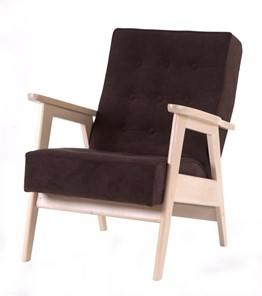 Кресло Ретро (беленый дуб / RS 32 - коричневый) в Норильске