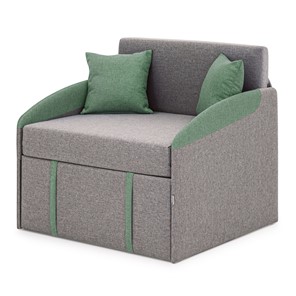 Кресло-кровать Polto серо-коричневый/шалфей (рогожка) в Норильске