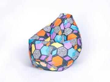 Кресло-мешок Груша большое, велюр принт, геометрия в Красноярске