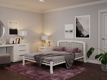 Кровать 2-спальная Муза 4 Лайт, 1600, белый в Норильске