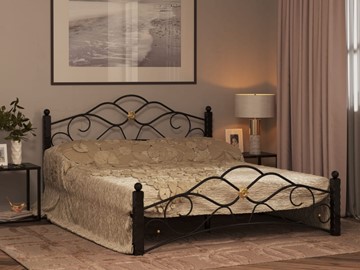 Двуспальная кровать Гарда 3, 160х200, черная в Норильске