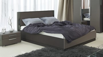 Кровать с подъемным механизмом Наоми 1600, цвет Фон серый, Джут СМ-208.01.02 в Норильске