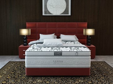 Кровать 2-спальная Орматек Chocolate/Podium M 160х200, Микровелюр (Manhattan Гранатовый) в Норильске