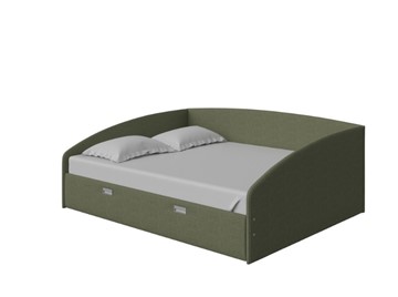 Кровать спальная Bono 160х200, Искусственная шерсть (Лама Авокадо) в Норильске