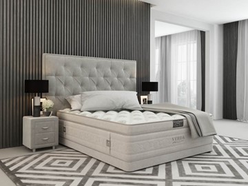 Кровать в спальню Classic Compact/Basement 180х200, Флок (Велсофт Серый) в Норильске