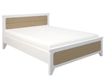 Двуспальная кровать Боринское Соня 1400, Белый/Дуб в Норильске
