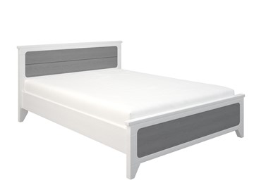 Кровать 2-спальная Боринское Соня 1400, Белый/Серый в Норильске