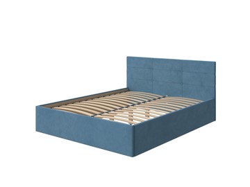 Кровать Vector Plus 160х200, Велюр (Monopoly Прованский синий (792)) в Норильске