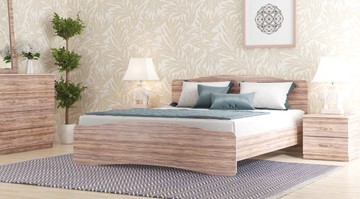 Кровать СВ-Стиль Лира, 160х200 с основанием, сонома в Норильске