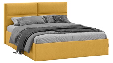 Кровать с мягкой спинкой Глосс Тип 1 (Микровелюр Wellmart Yellow) в Норильске