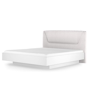 Кровать с механизмом полуторная Кураж Марсель-11 (Белый, ткань Catania white) 1400 в Норильске