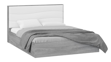 Кровать с подъемным механизмом Миранда тип 1 (Дуб Гамильтон/Белый глянец) в Норильске